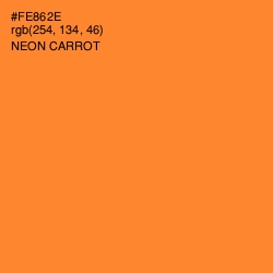 #FE862E - Neon Carrot Color Image